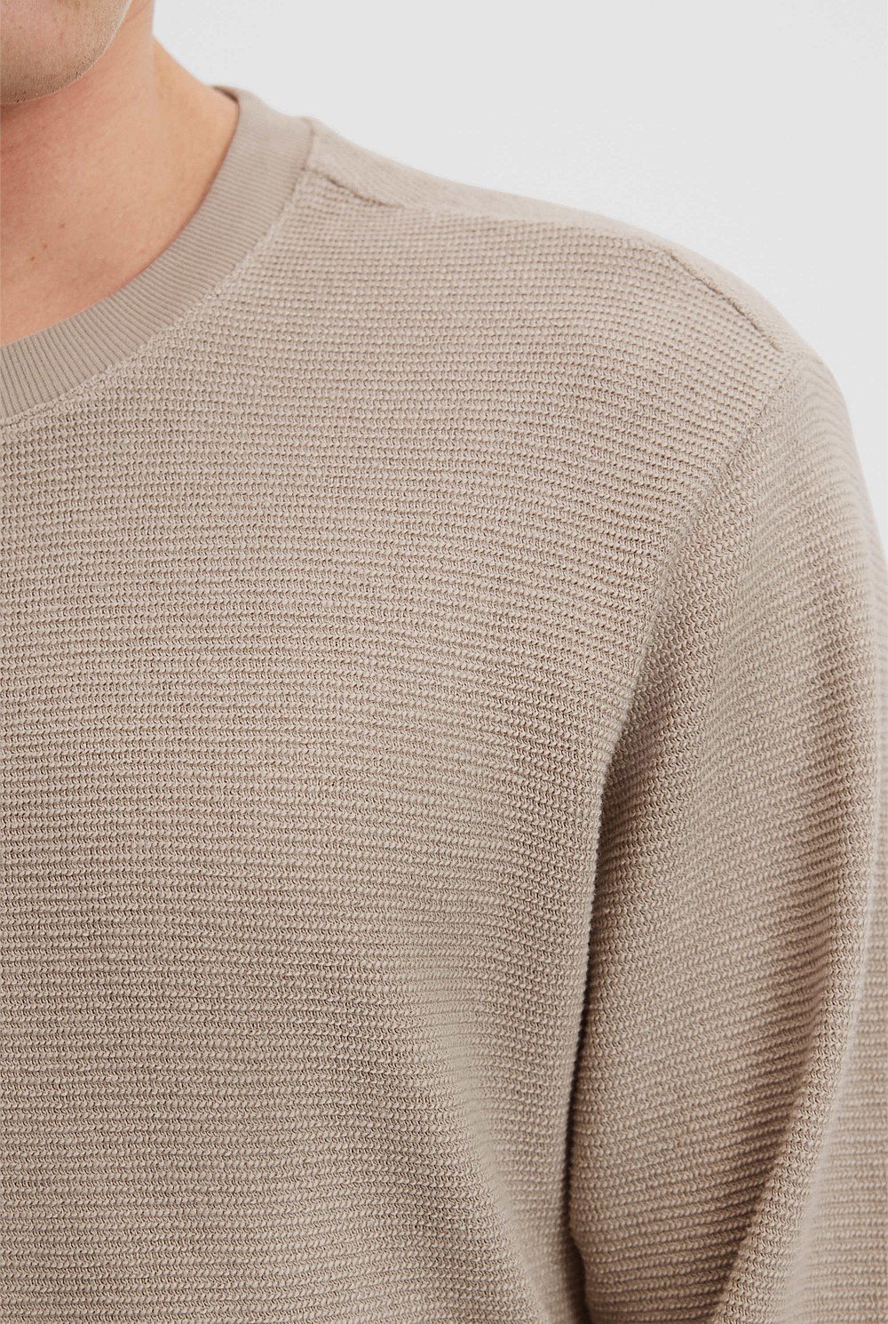 Australian Cotton Textured Long Sleeve T-Shirt