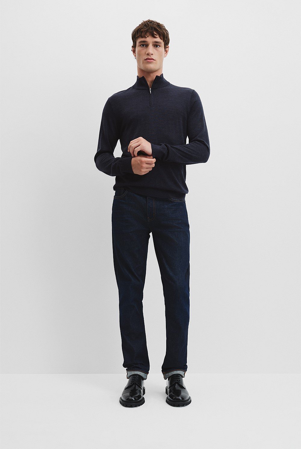 Verified Australian Merino Wool Half Zip Knit