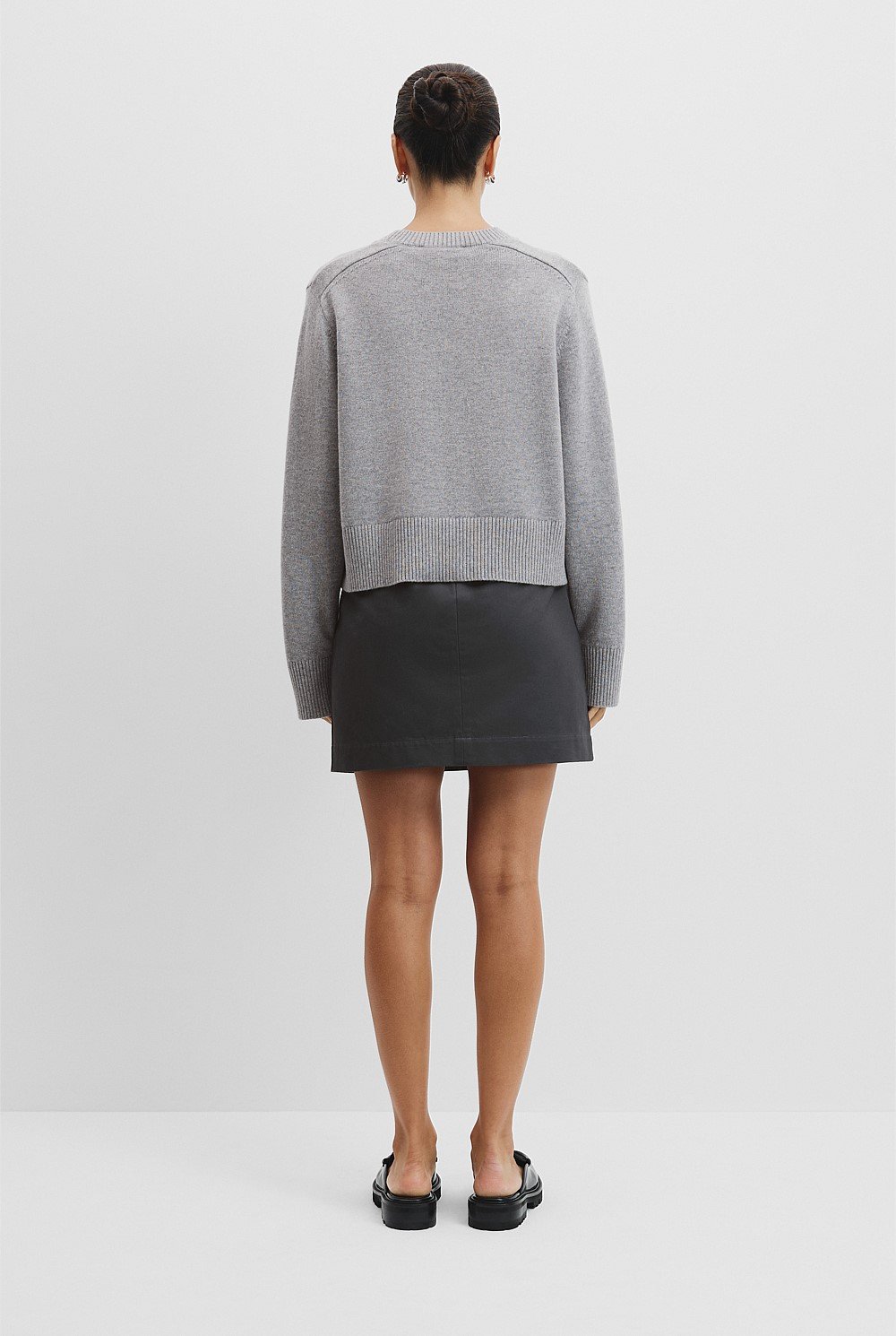 Crop Crew Neck Knit