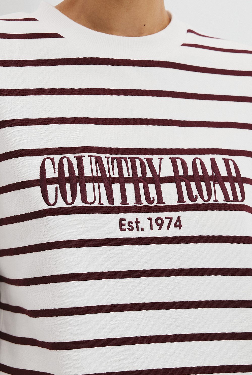 Verified Australian Cotton Stripe Heritage Sweat