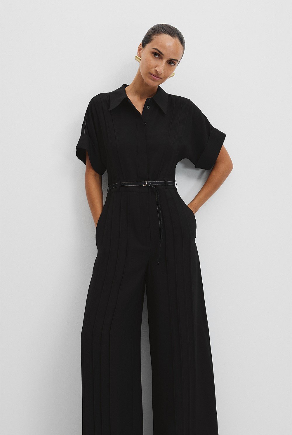 Pleat Detail Jumpsuit