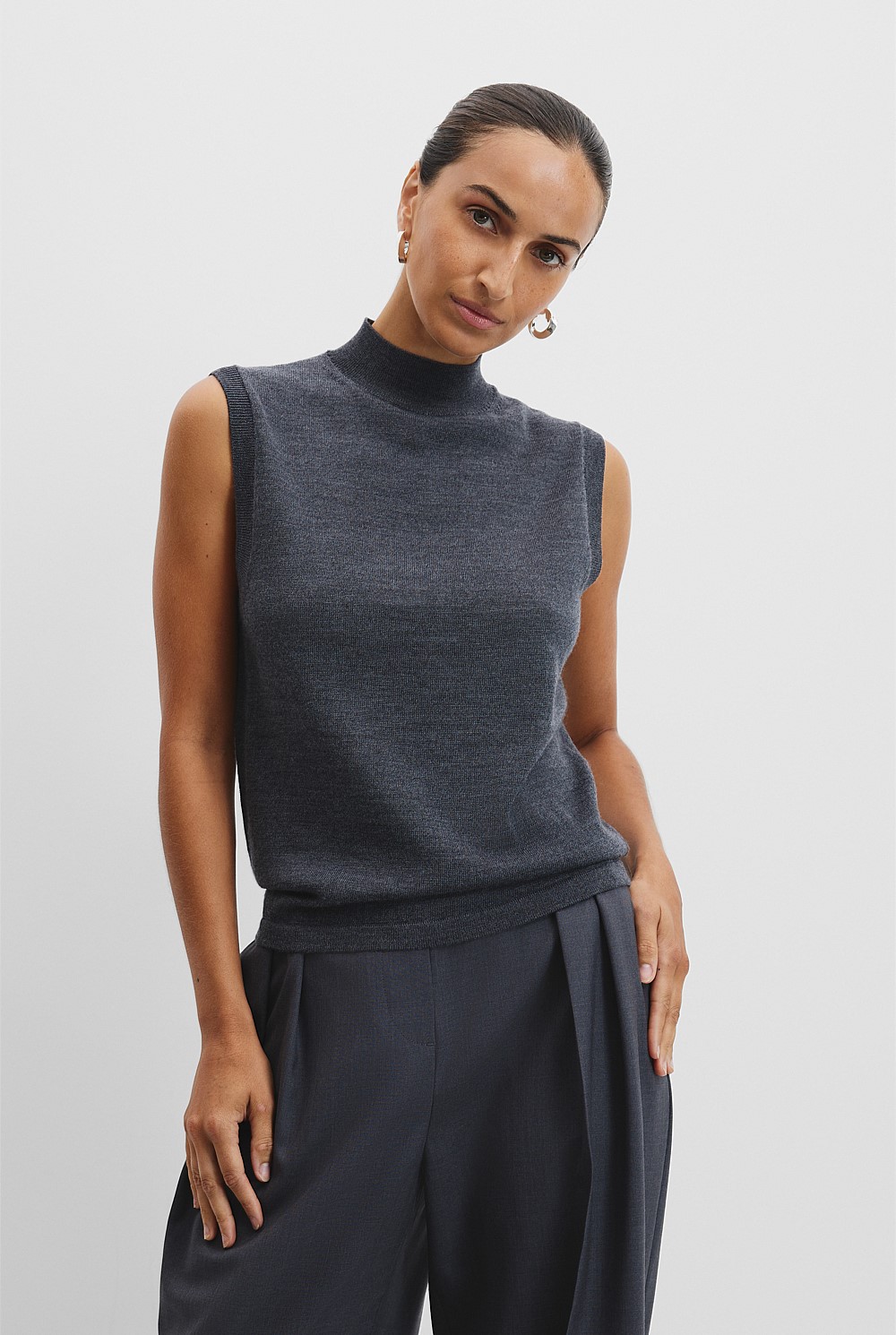 Verified Australian Merino Wool Mock Neck Knit