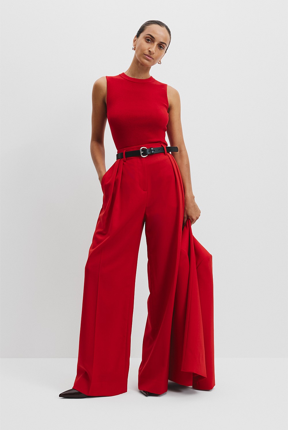 Pleat Wool Pant