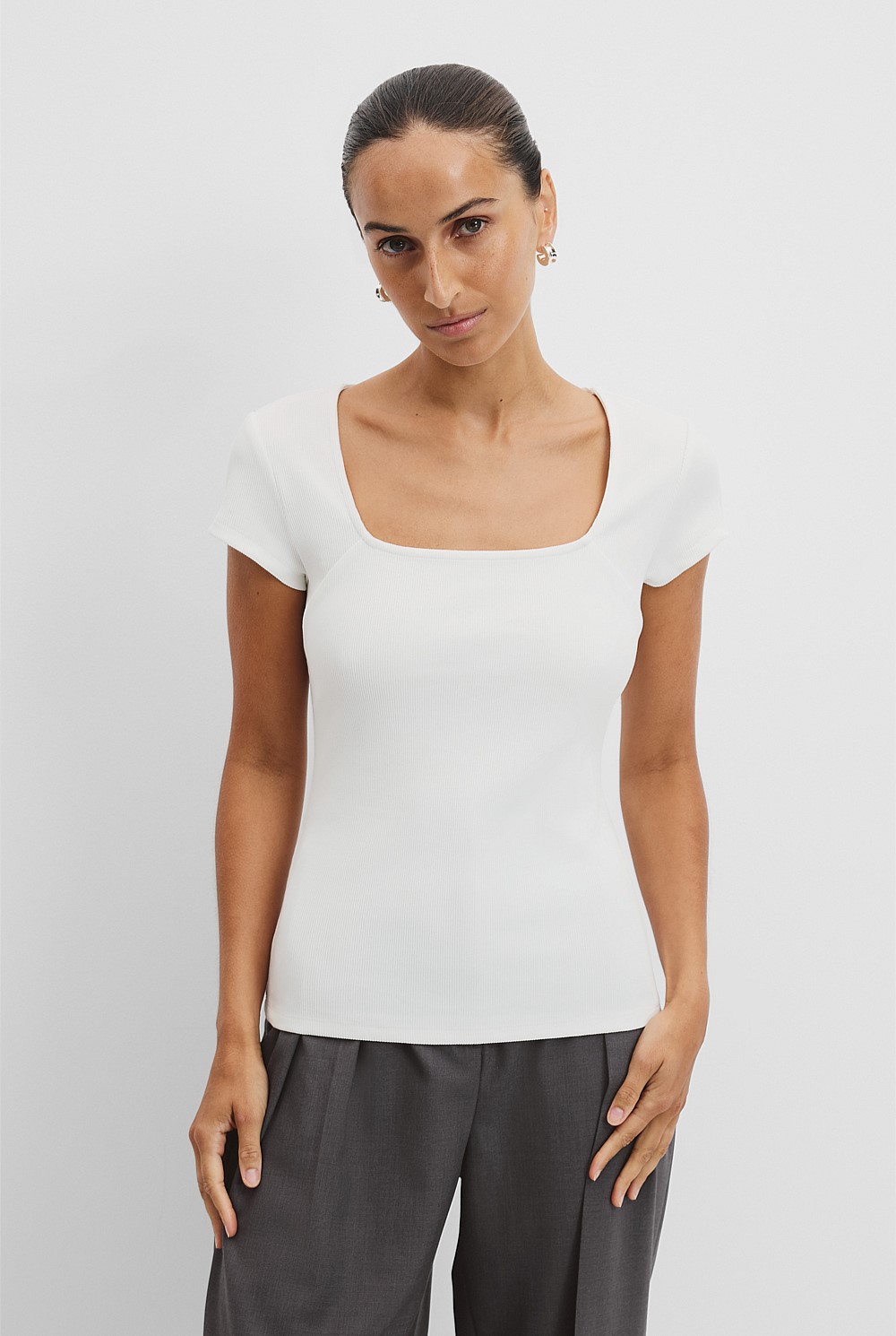 Australian Cotton Square Neck T-Shirt