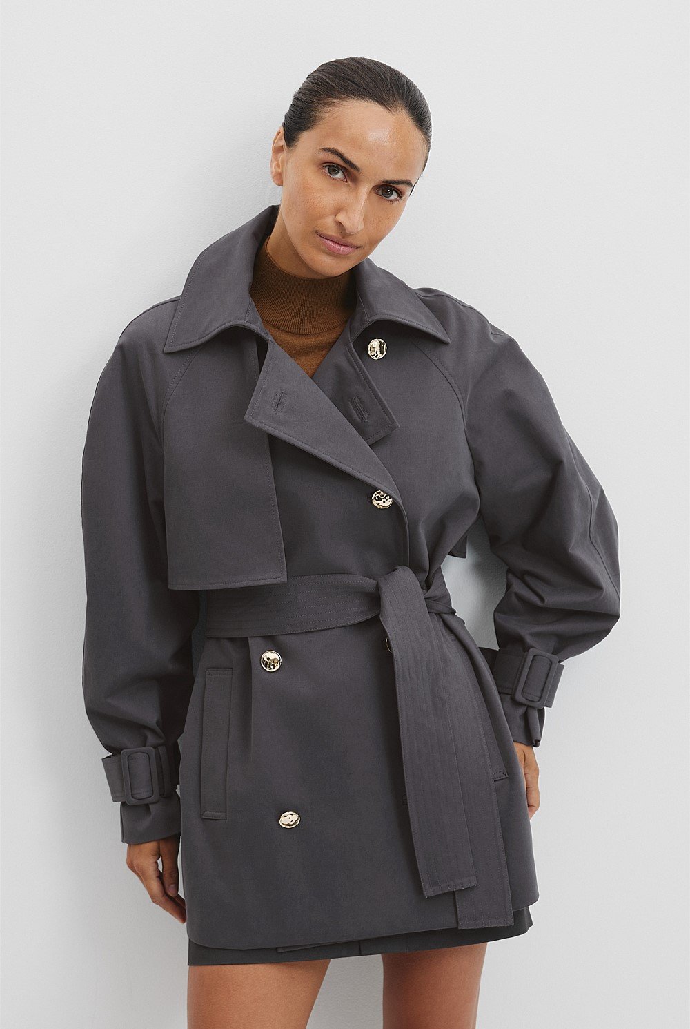 Button Detail Trench