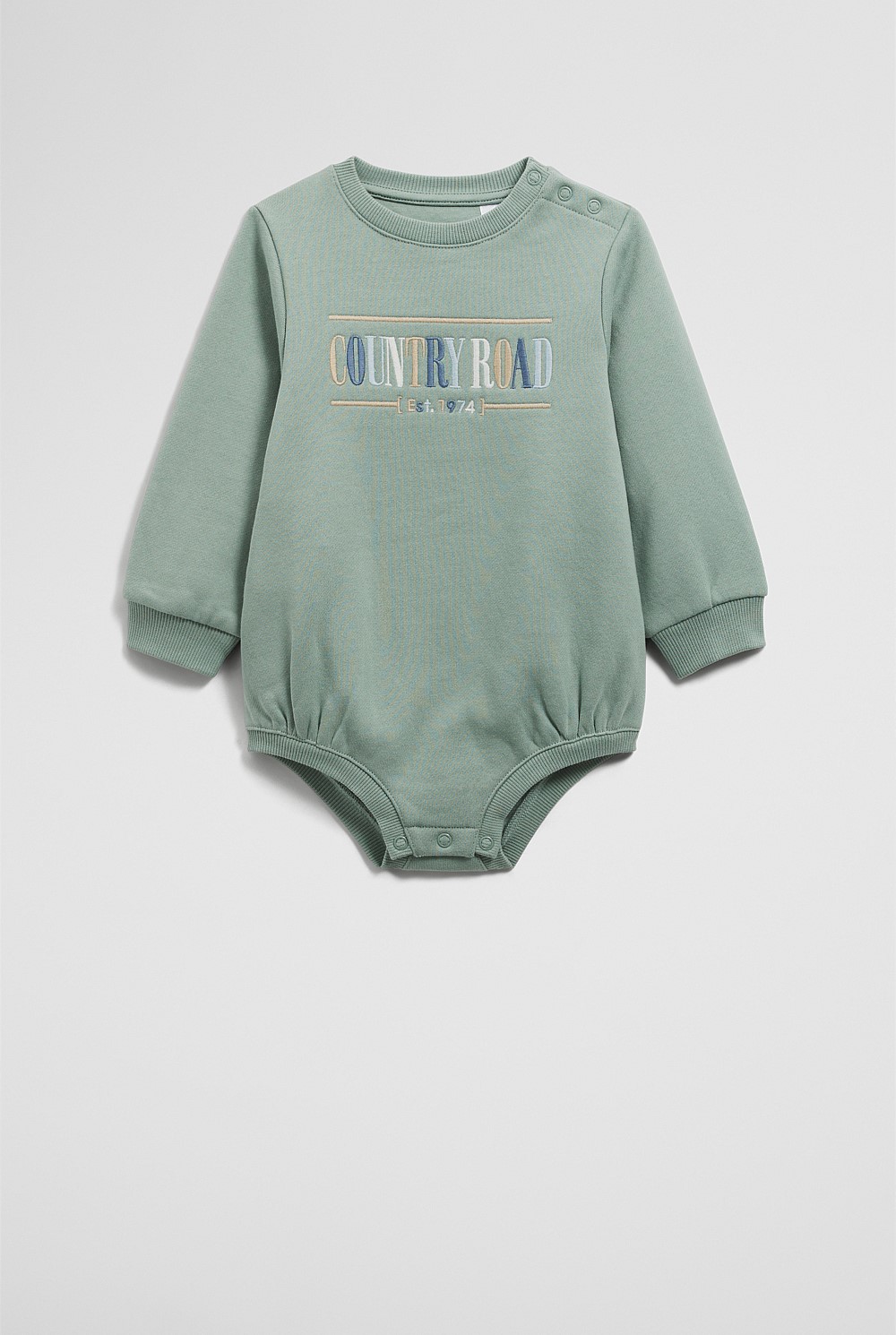 Organically Grown Cotton Logo Oversized Long Sleeve Bodysuit