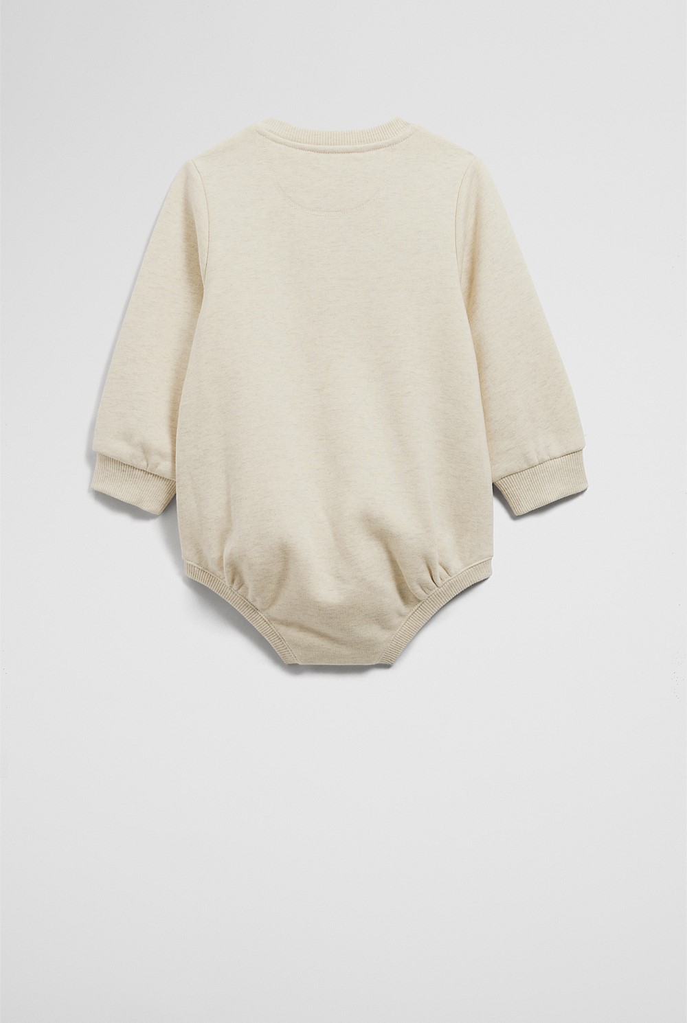 Organically Grown Cotton Logo Oversized Long Sleeve Bodysuit