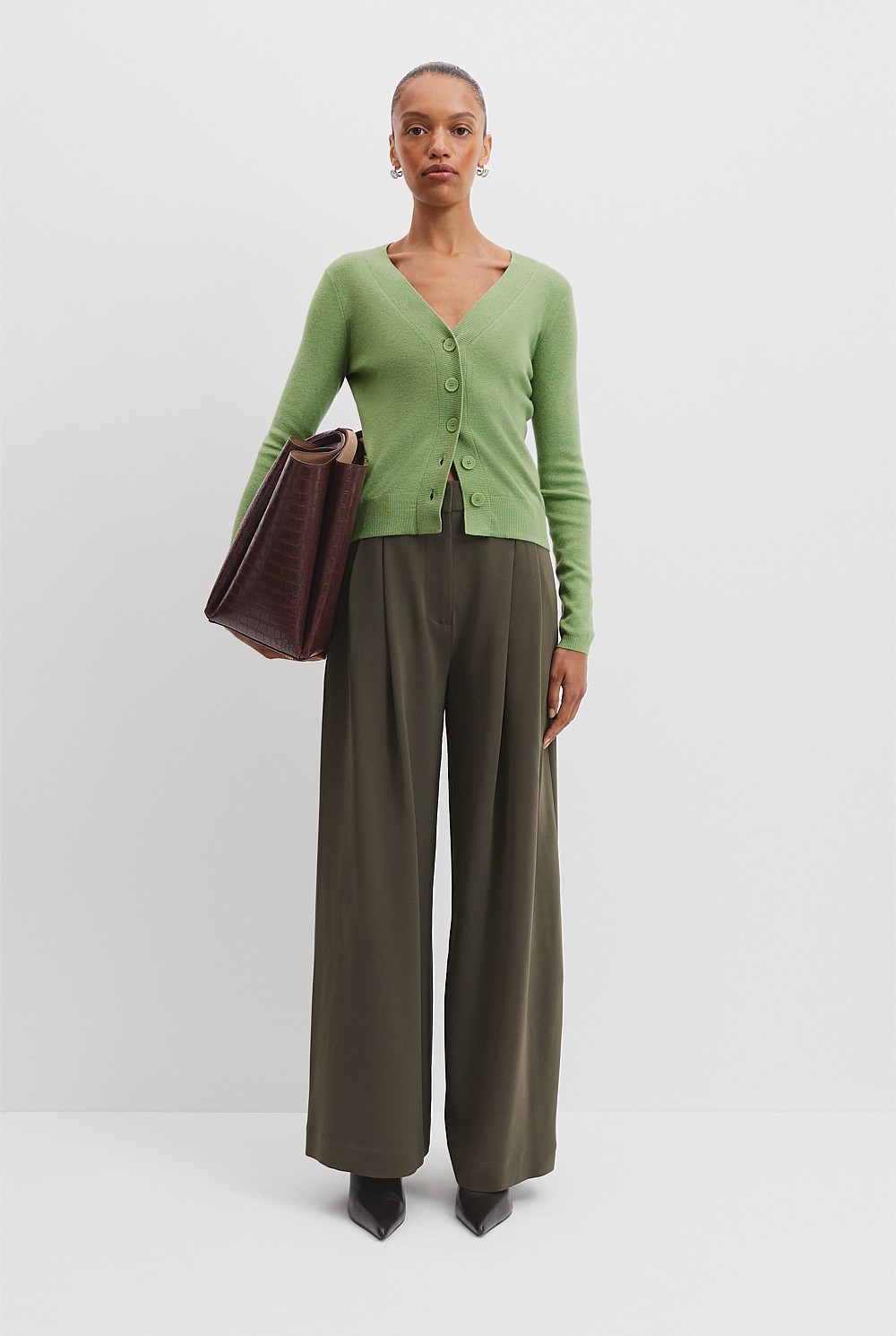 Australian Merino Wool Silk Cardigan