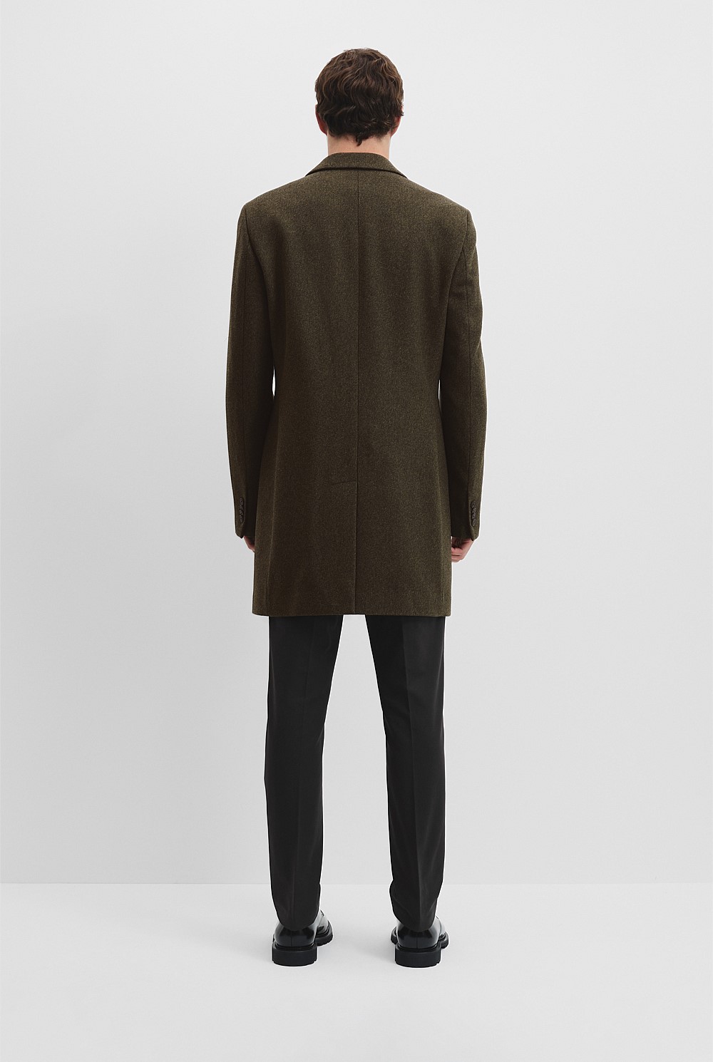 Recycled Wool Blend Overcoat