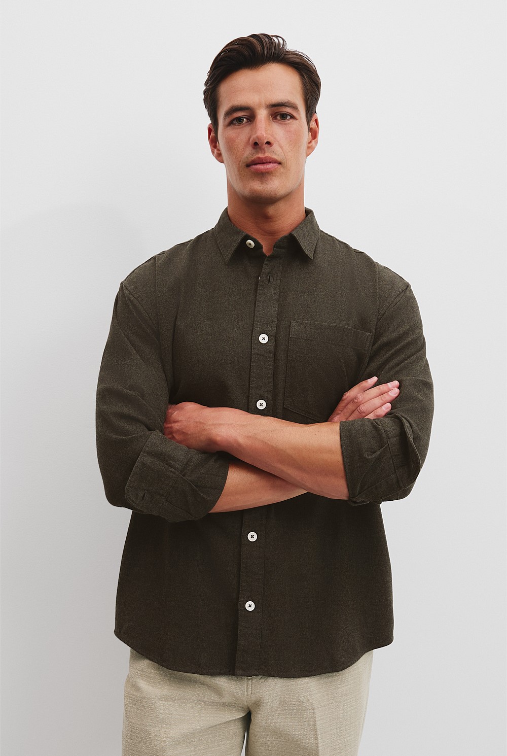 Relaxed Fit Heavy Brushed Shirt