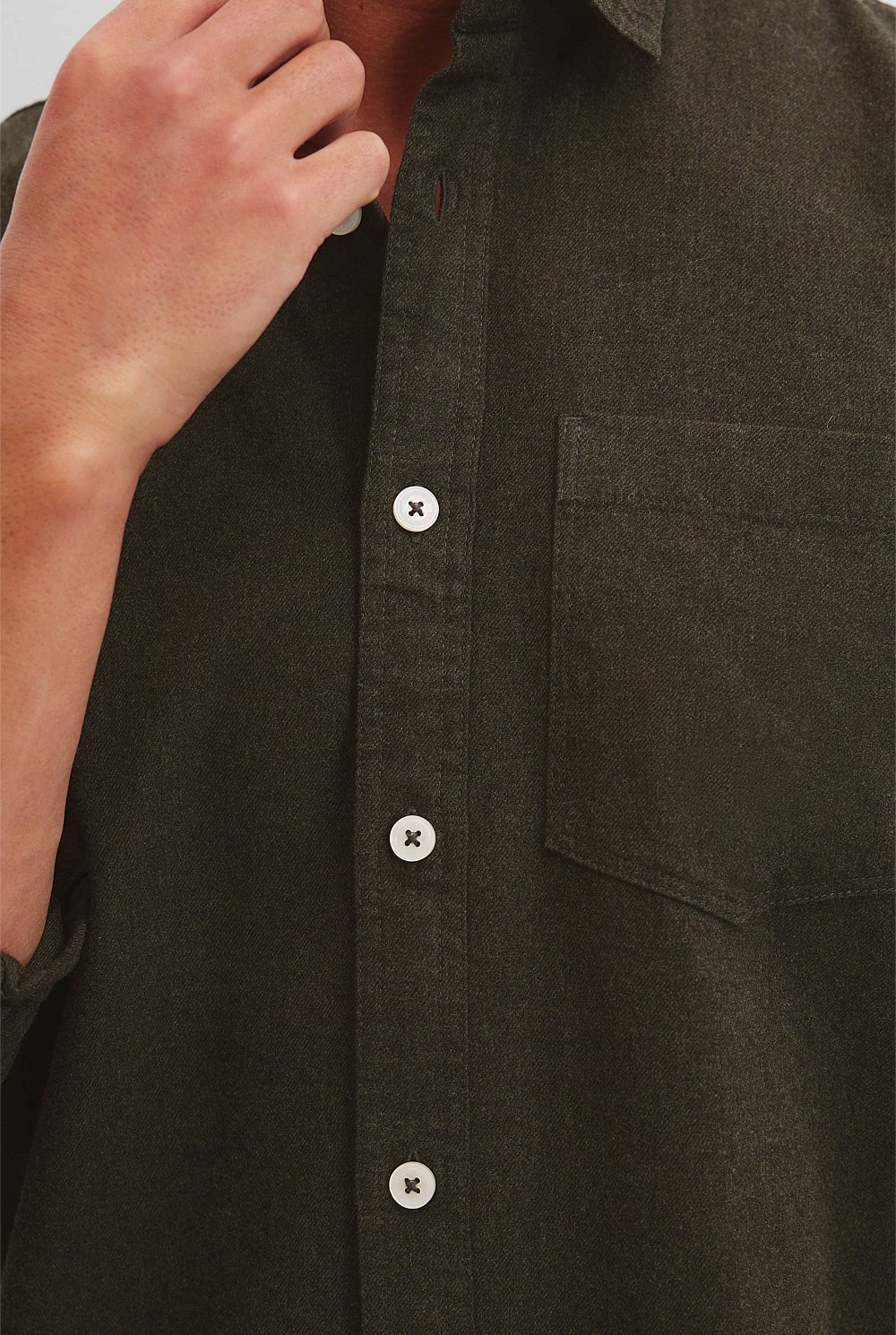 Relaxed Fit Heavy Brushed Shirt