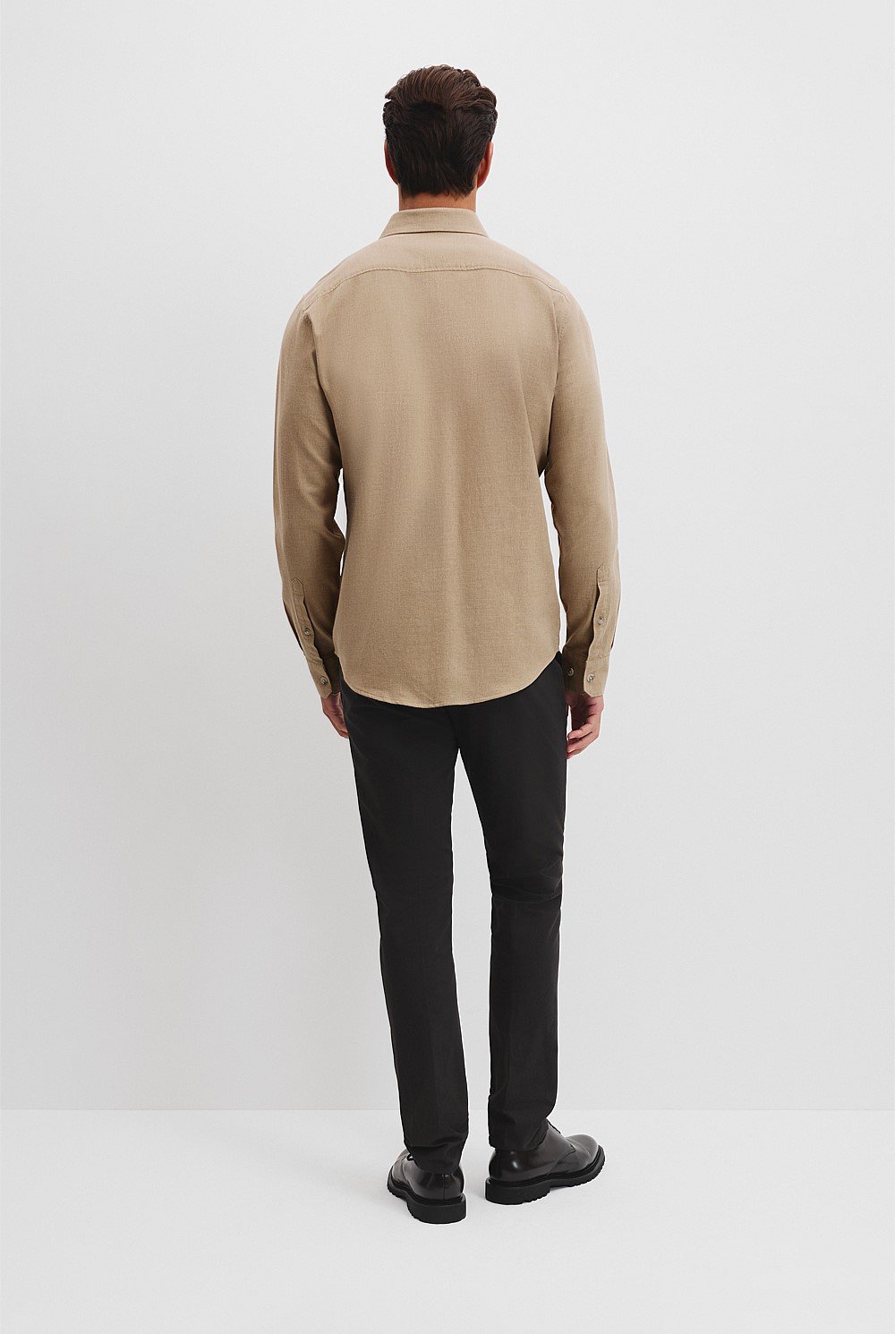 Regular Fit Brushed Good Earth Cotton Twill Shirt
