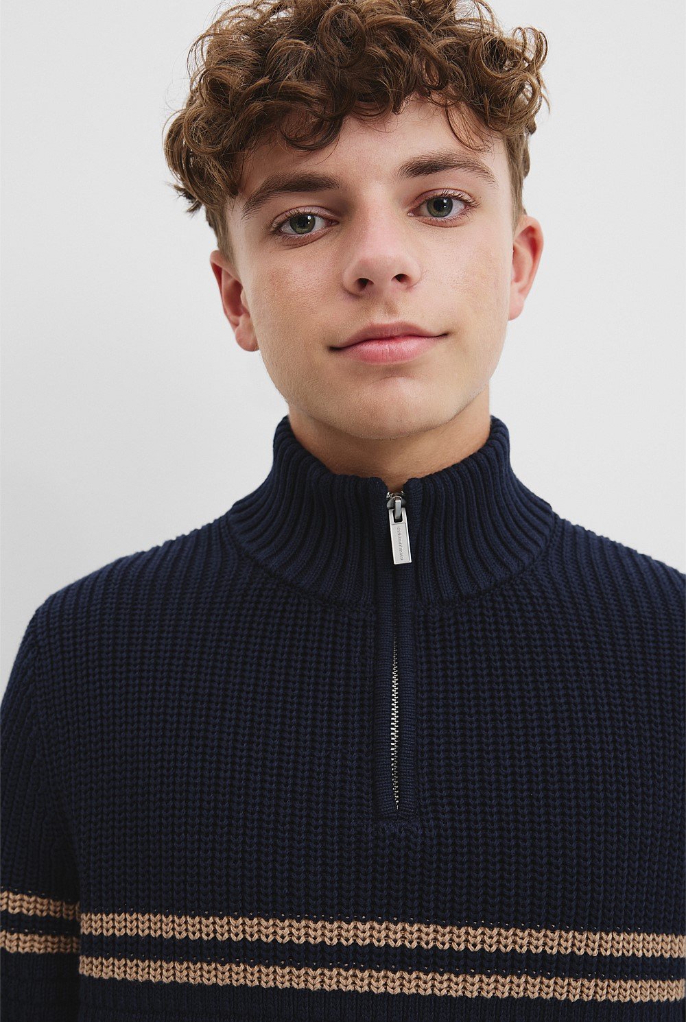 Teen Australian Cotton Half Zip Knit