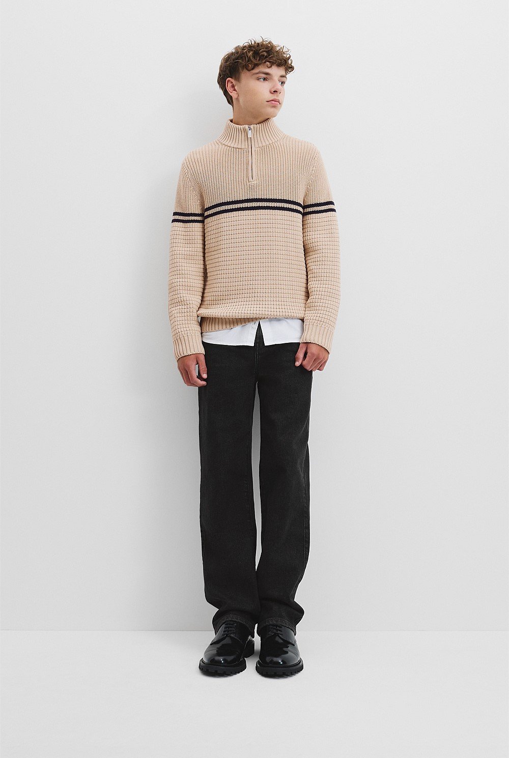 Teen Australian Cotton Half Zip Knit