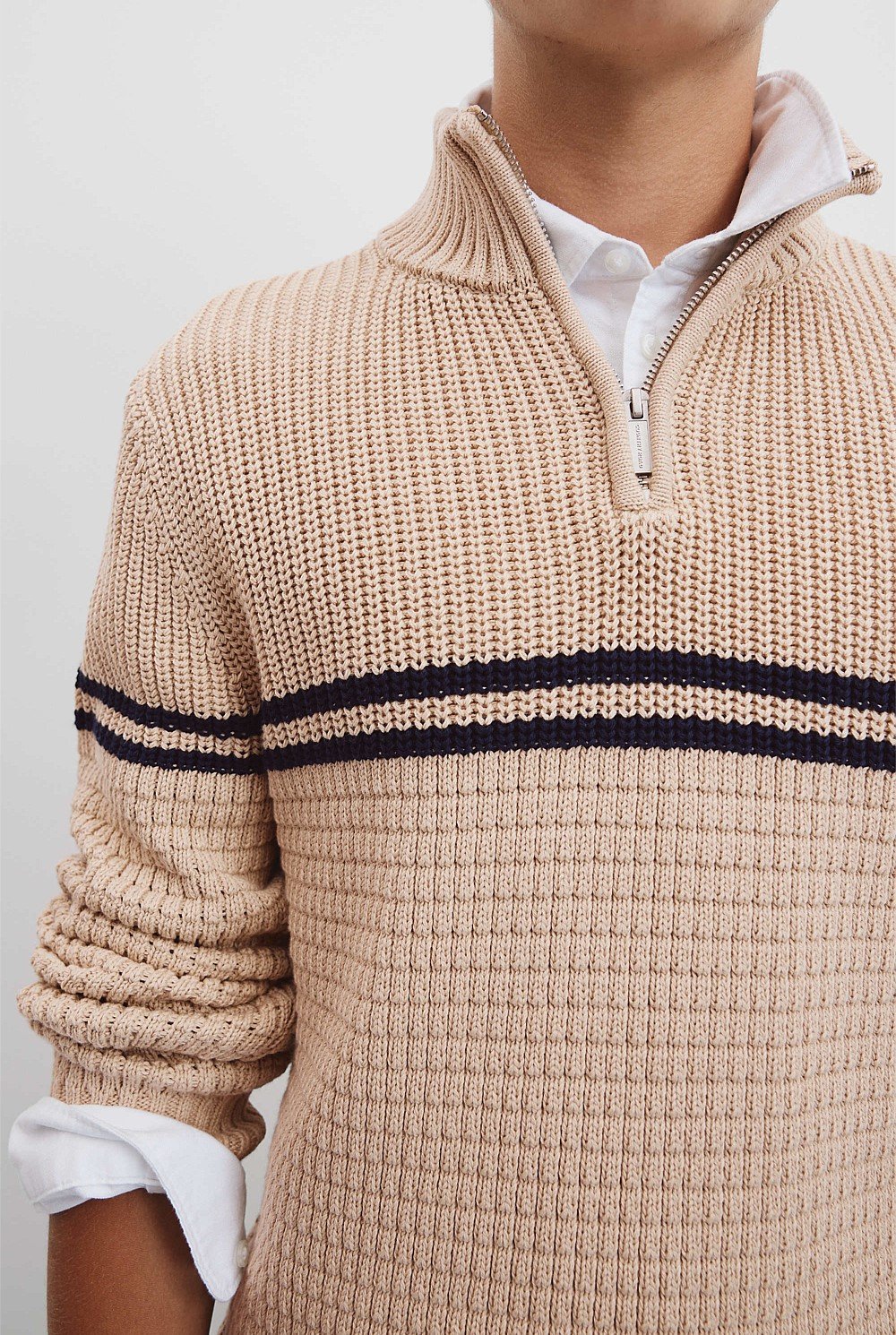 Teen Australian Cotton Half Zip Knit