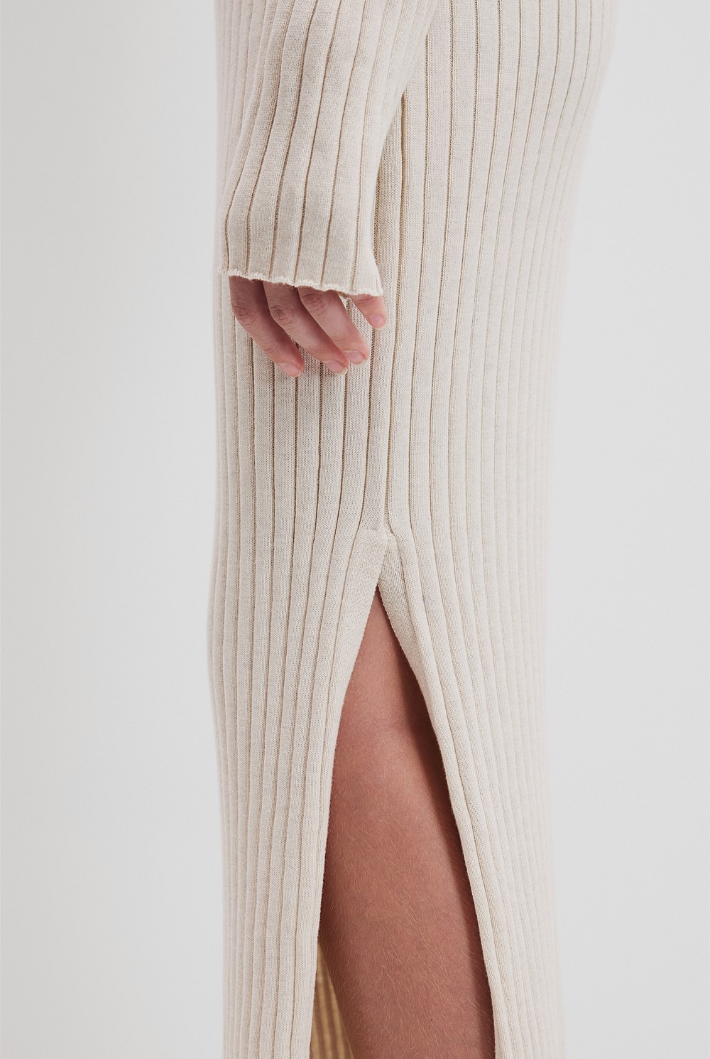 Teen Organically Grown Cotton Rib Knit Midi Skirt