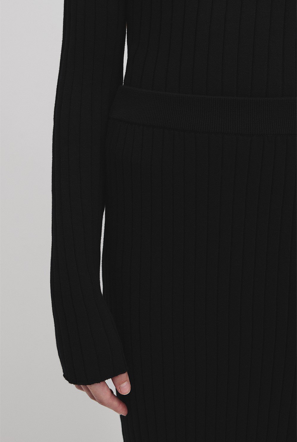 Teen Organically Grown Cotton Rib Knit Midi Skirt