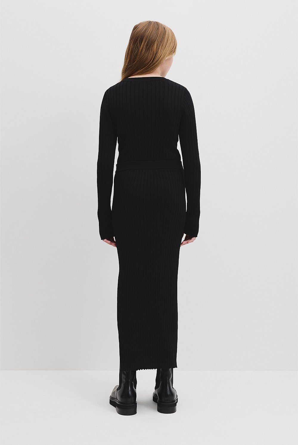Teen Organically Grown Cotton Rib Knit Midi Skirt