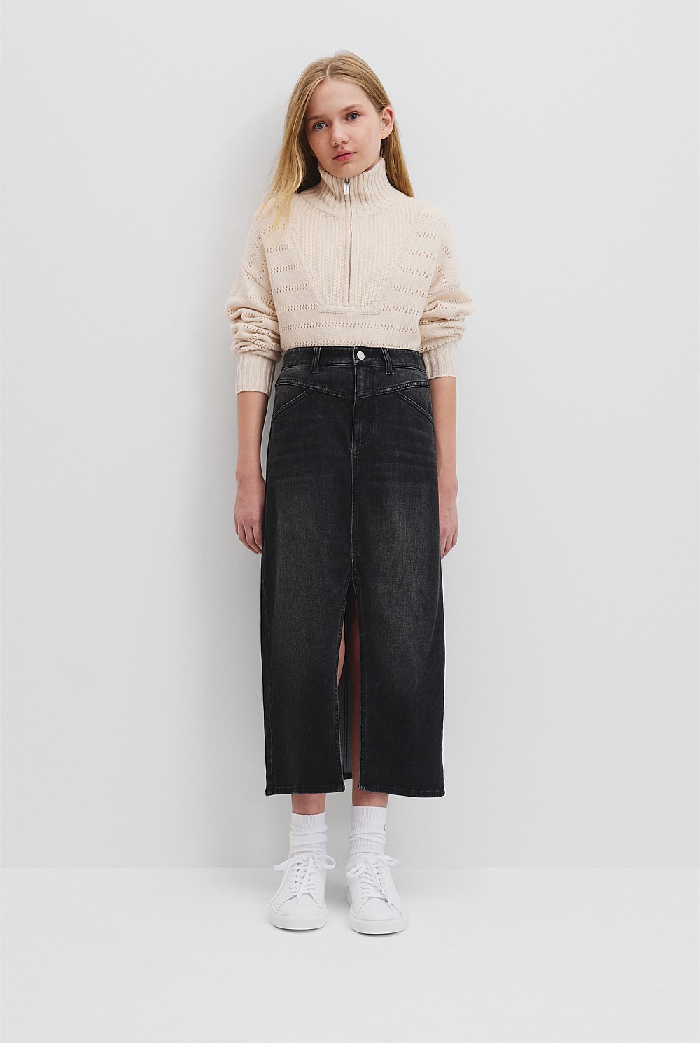 Teen Half Zip Knit