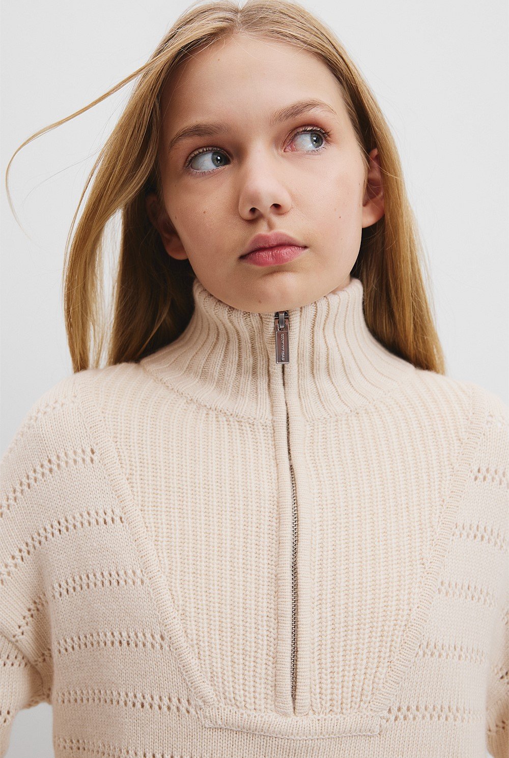 Teen Half Zip Knit