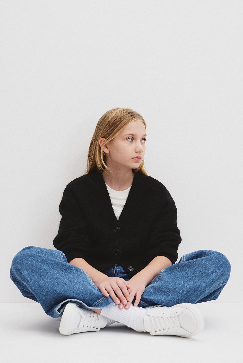 Teen Fluffy Knit Cardigan