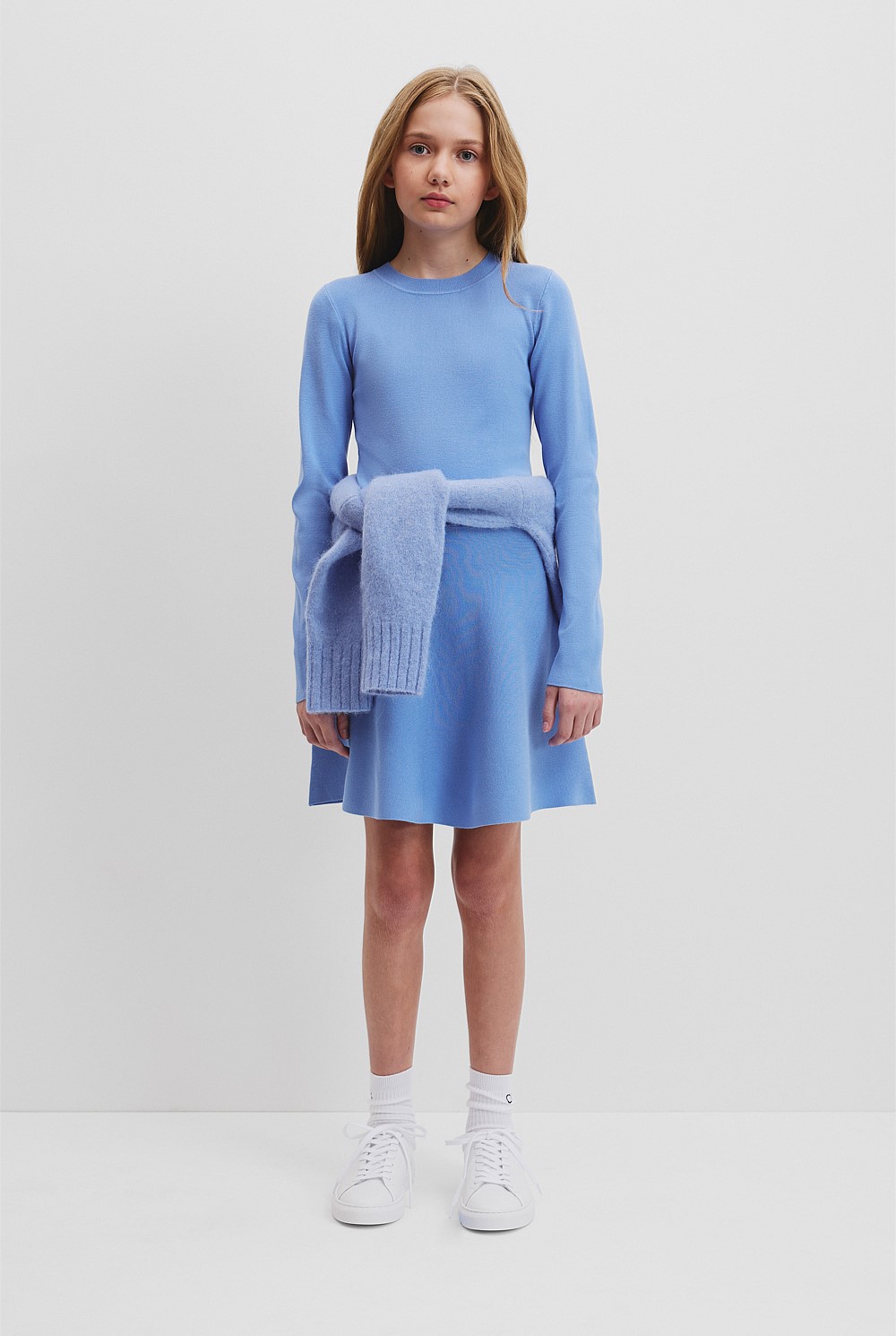 Teen Crew Neck Knit Dress