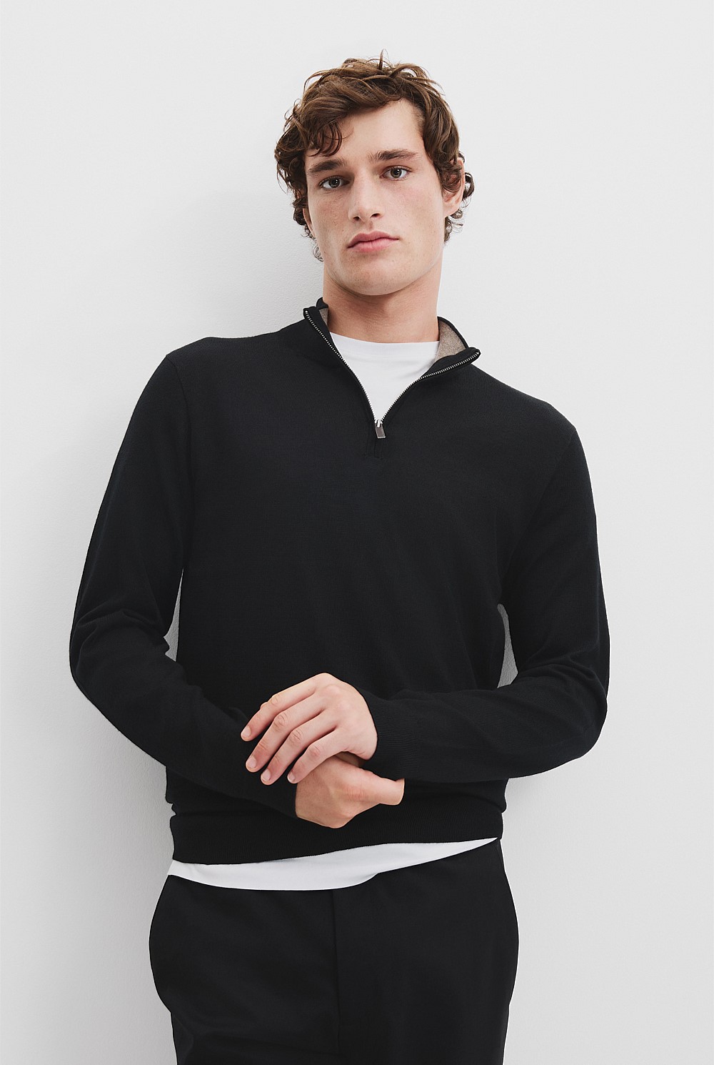 Verified Australian Merino Wool Half Zip Knit