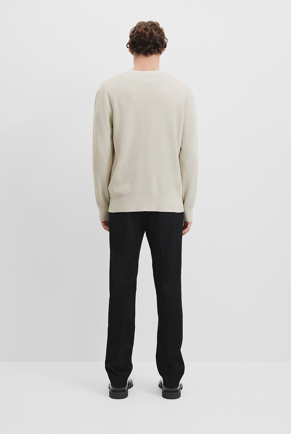 Organically Grown Cotton Wool Rib Cardigan