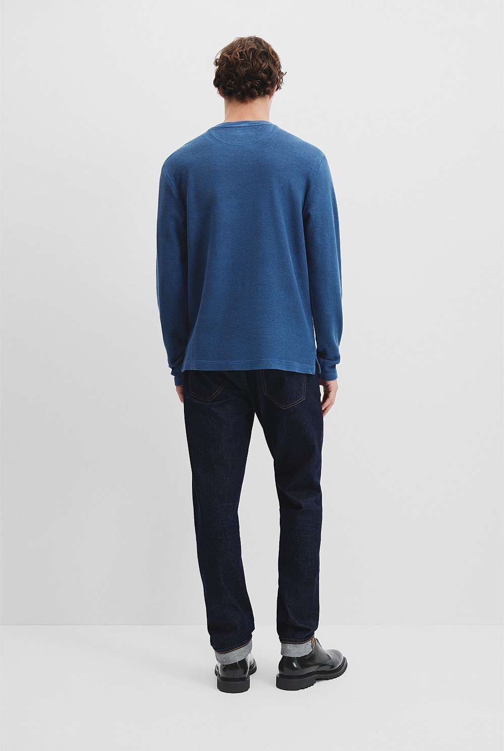 Australian Cotton Textured Long Sleeve T-Shirt