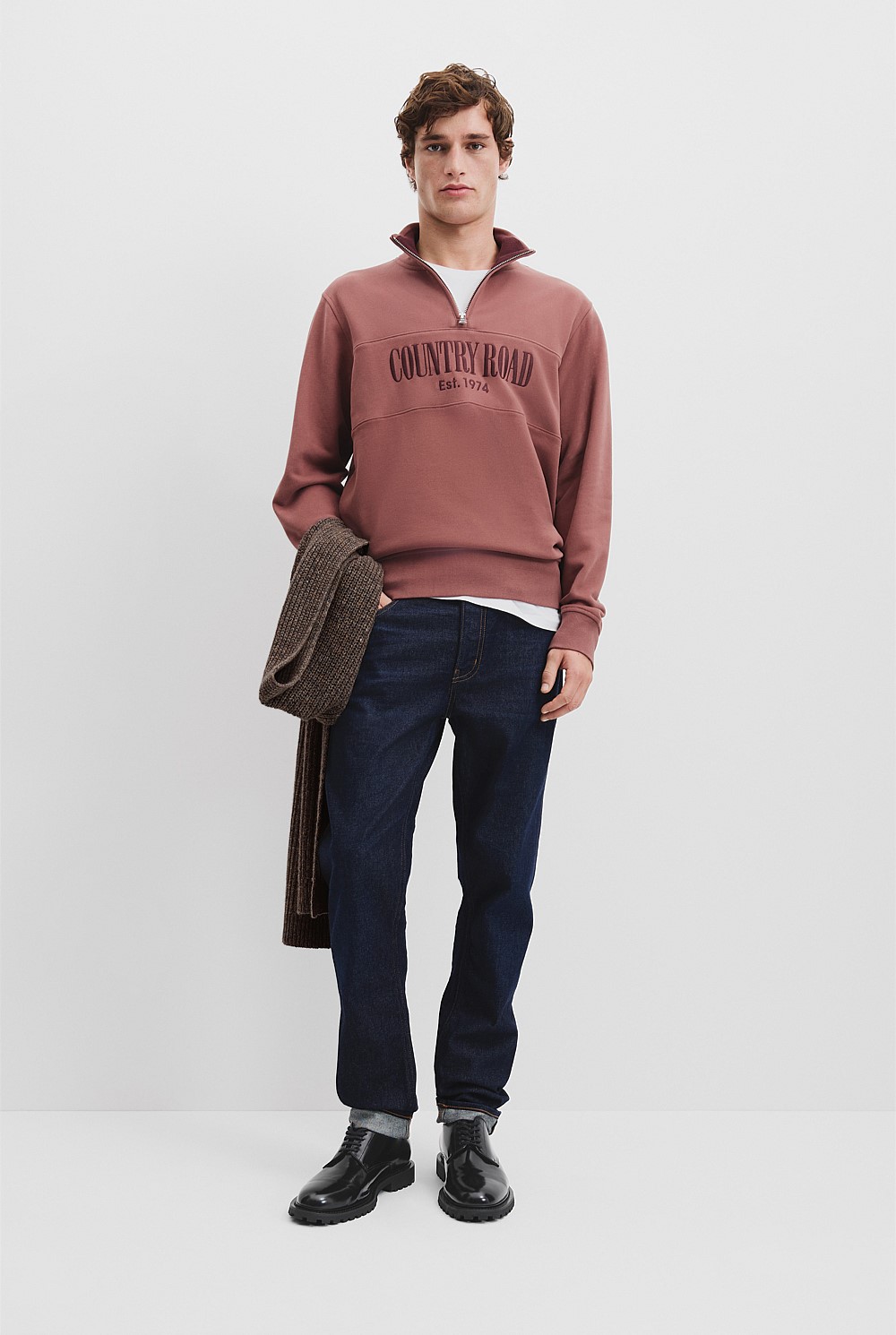 Verified Australian Cotton Half Zip Heritage Sweat
