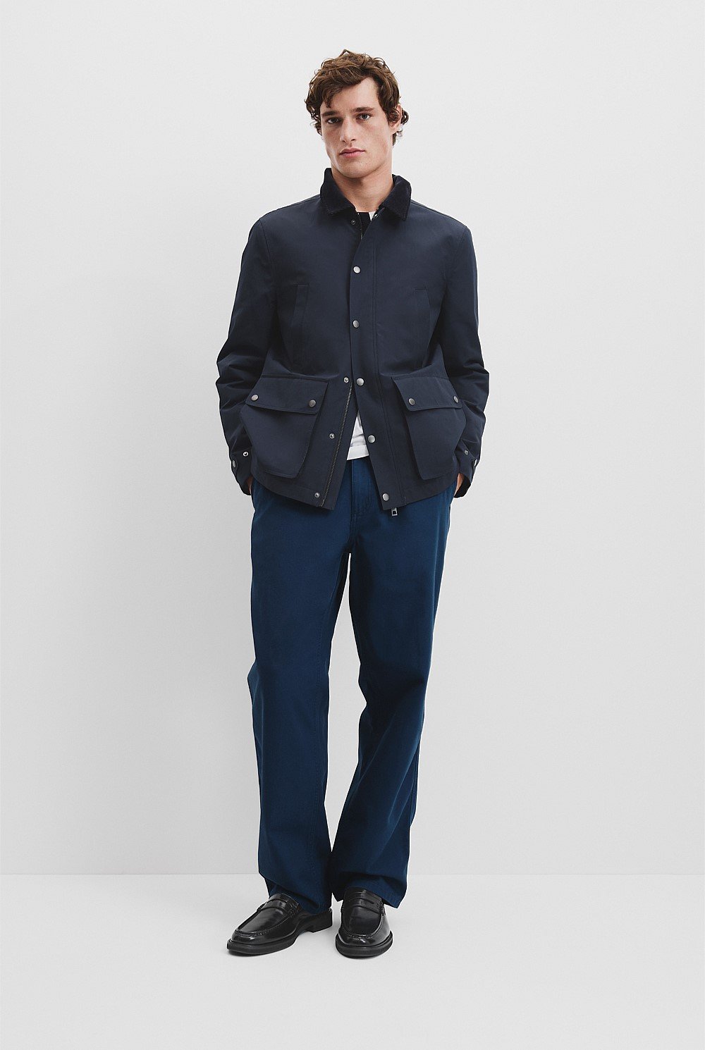 Cord Trim Wadded Jacket