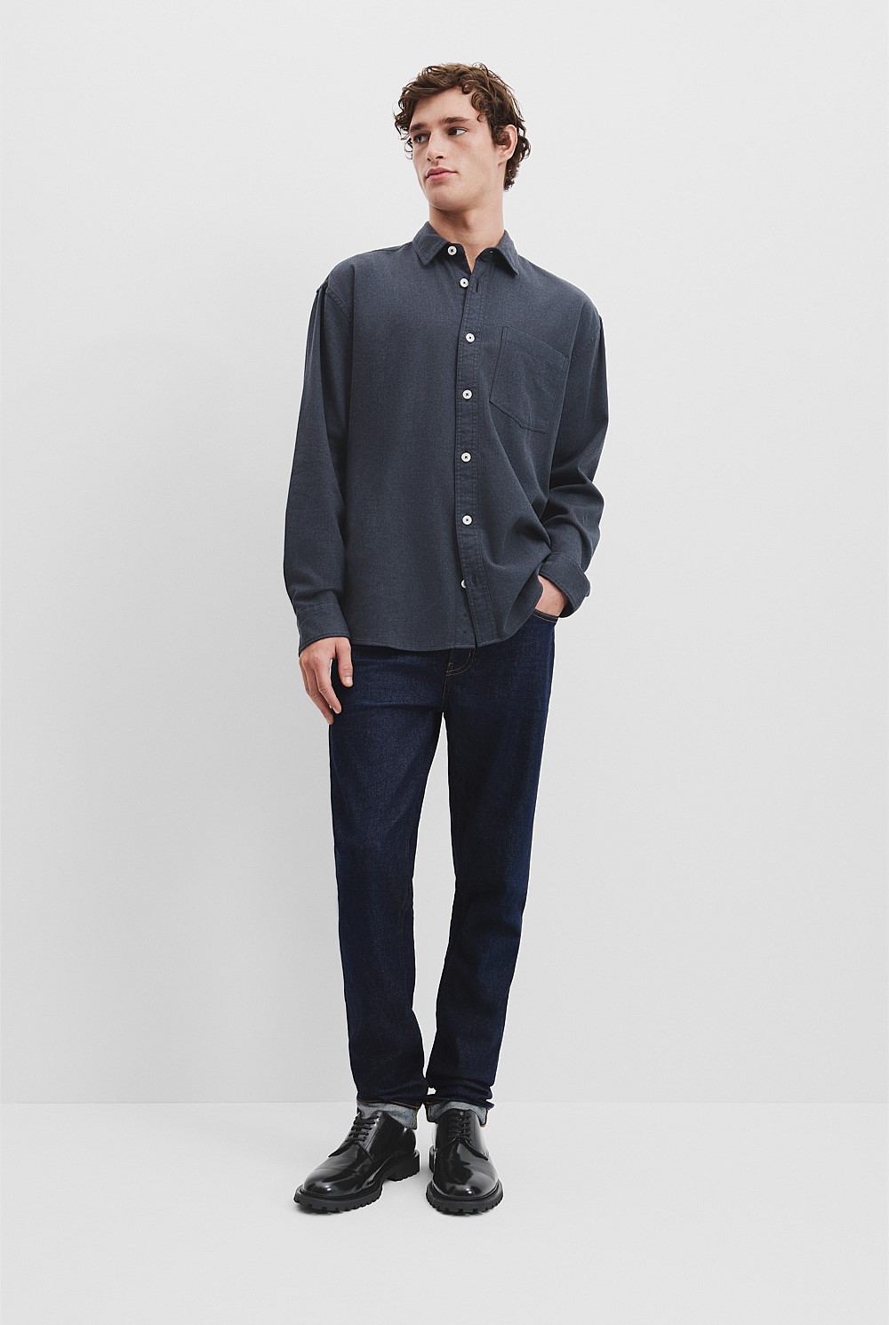 Relaxed Fit Heavy Brushed Shirt