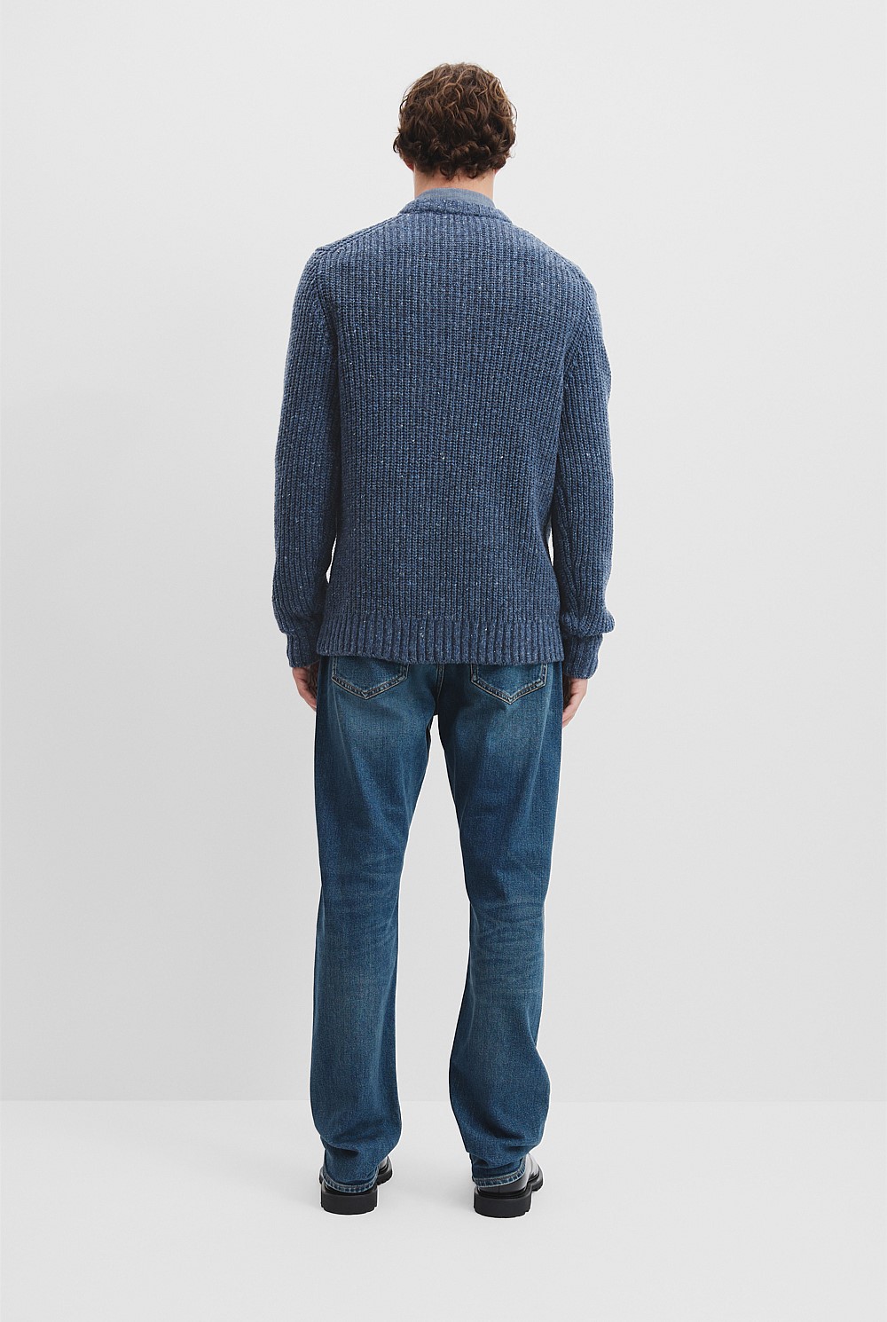 Merino Nep Crew Knit