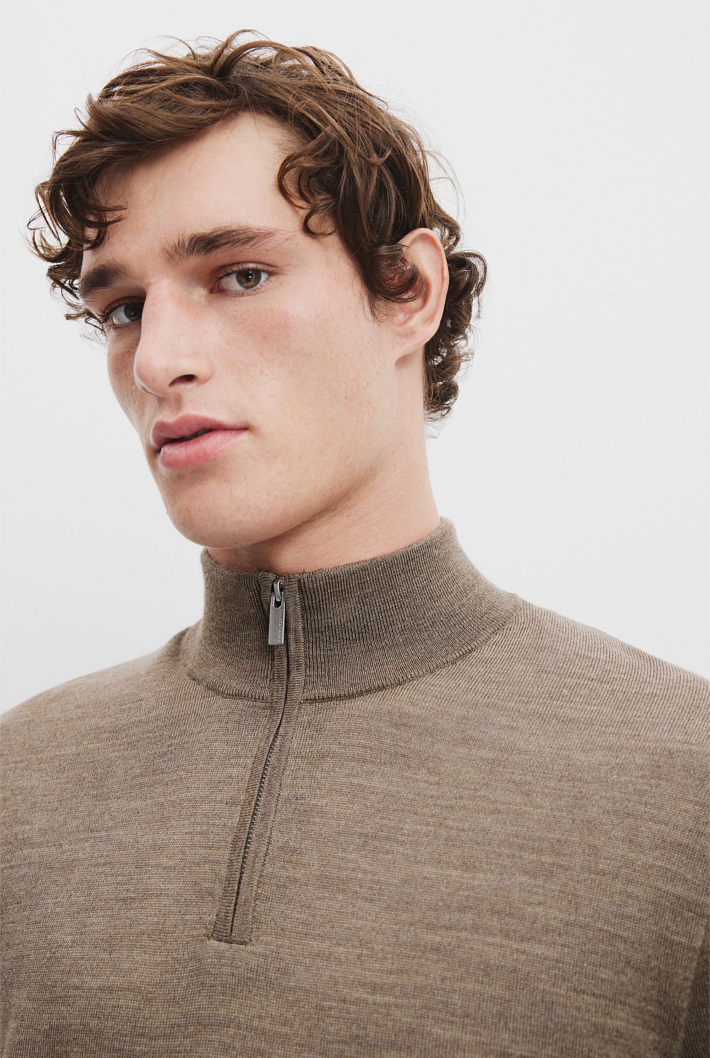 Verified Australian Merino Wool Half Zip Knit