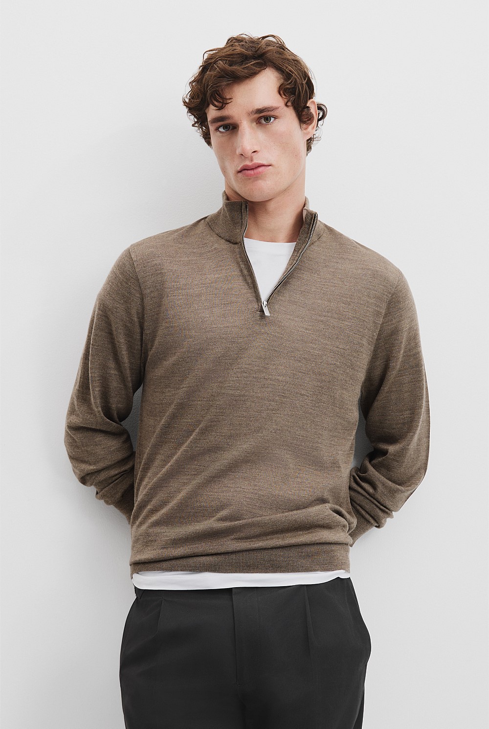Verified Australian Merino Wool Half Zip Knit