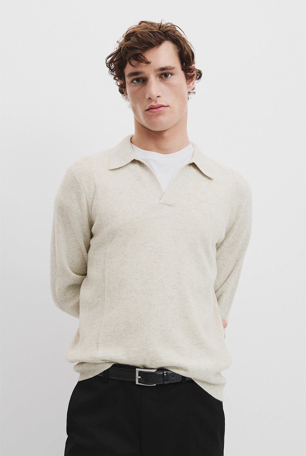 Boiled Australian Wool Trophy Rib Polo