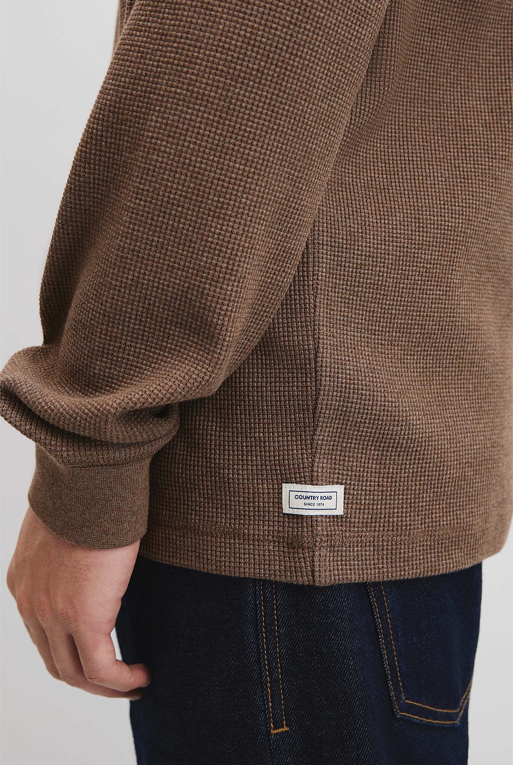 Australian Cotton Waffle Henley
