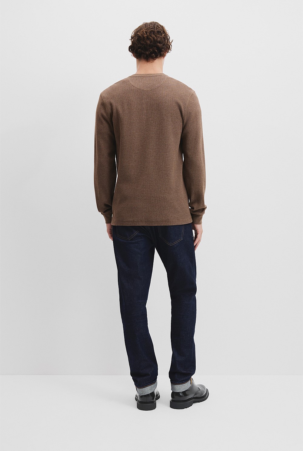 Australian Cotton Waffle Henley