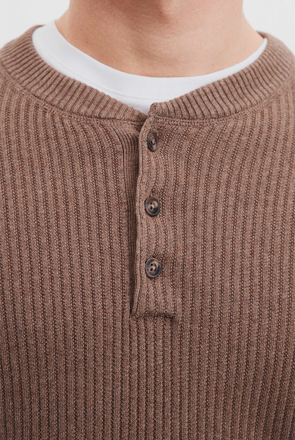 Australian Cotton Waffle Henley