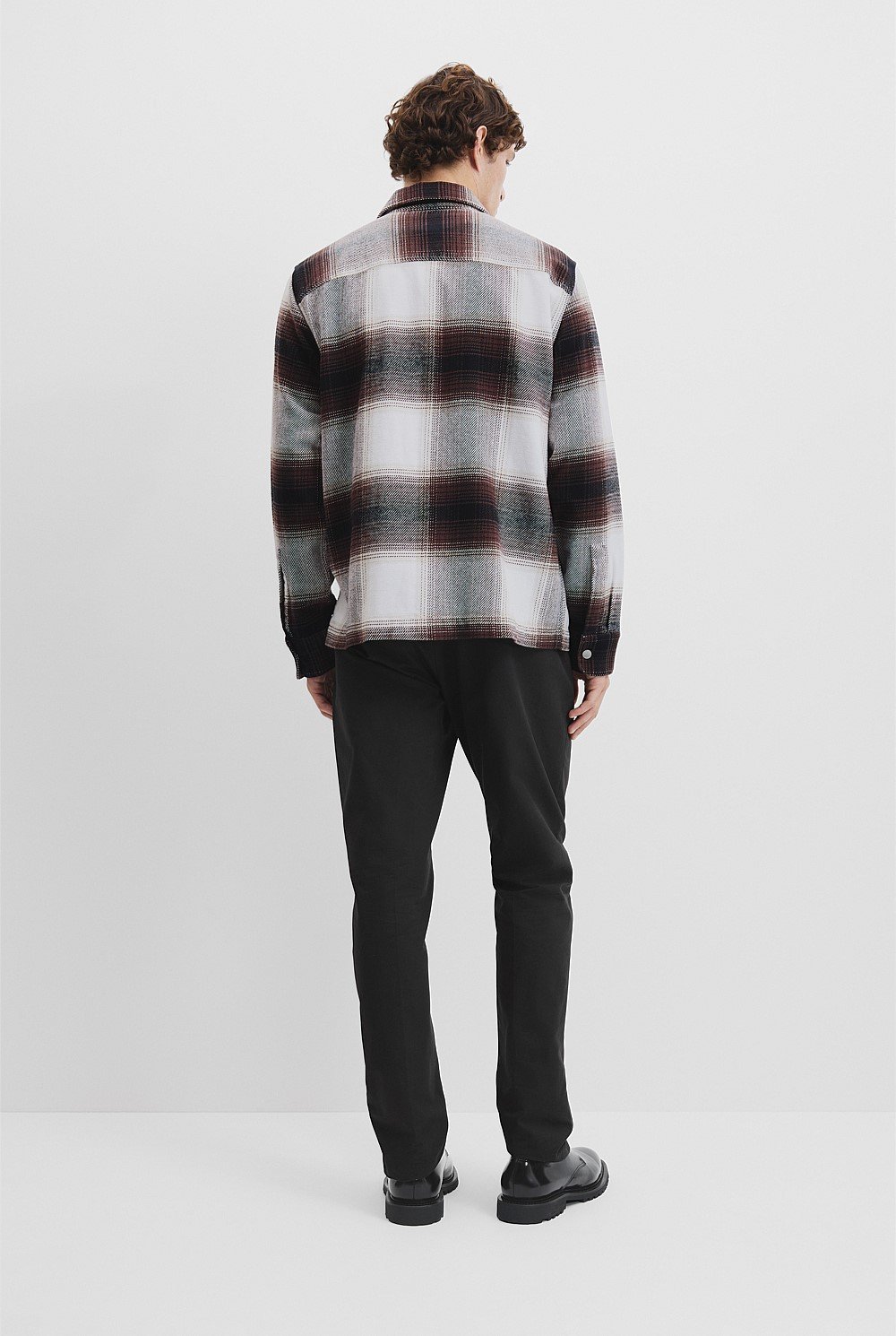 Organically Grown Cotton Brushed Check Overshirt