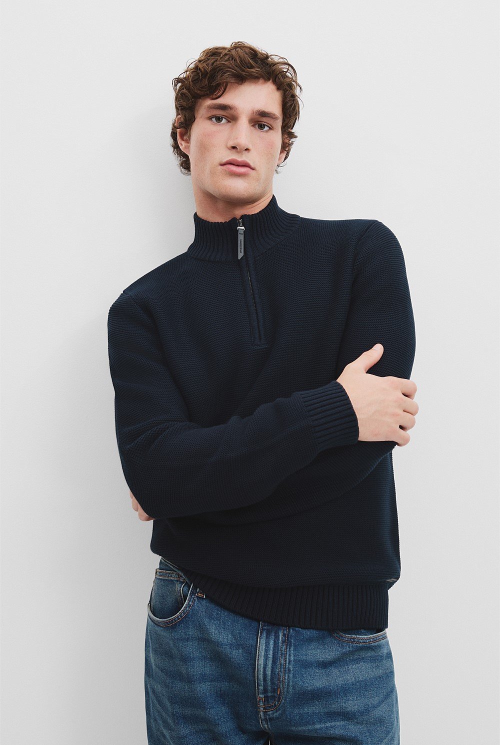 Australian Cotton Half Zip Knit