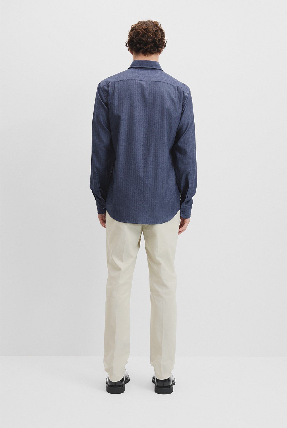 Organically Grown Cotton Regular Fit Herringbone Shirt