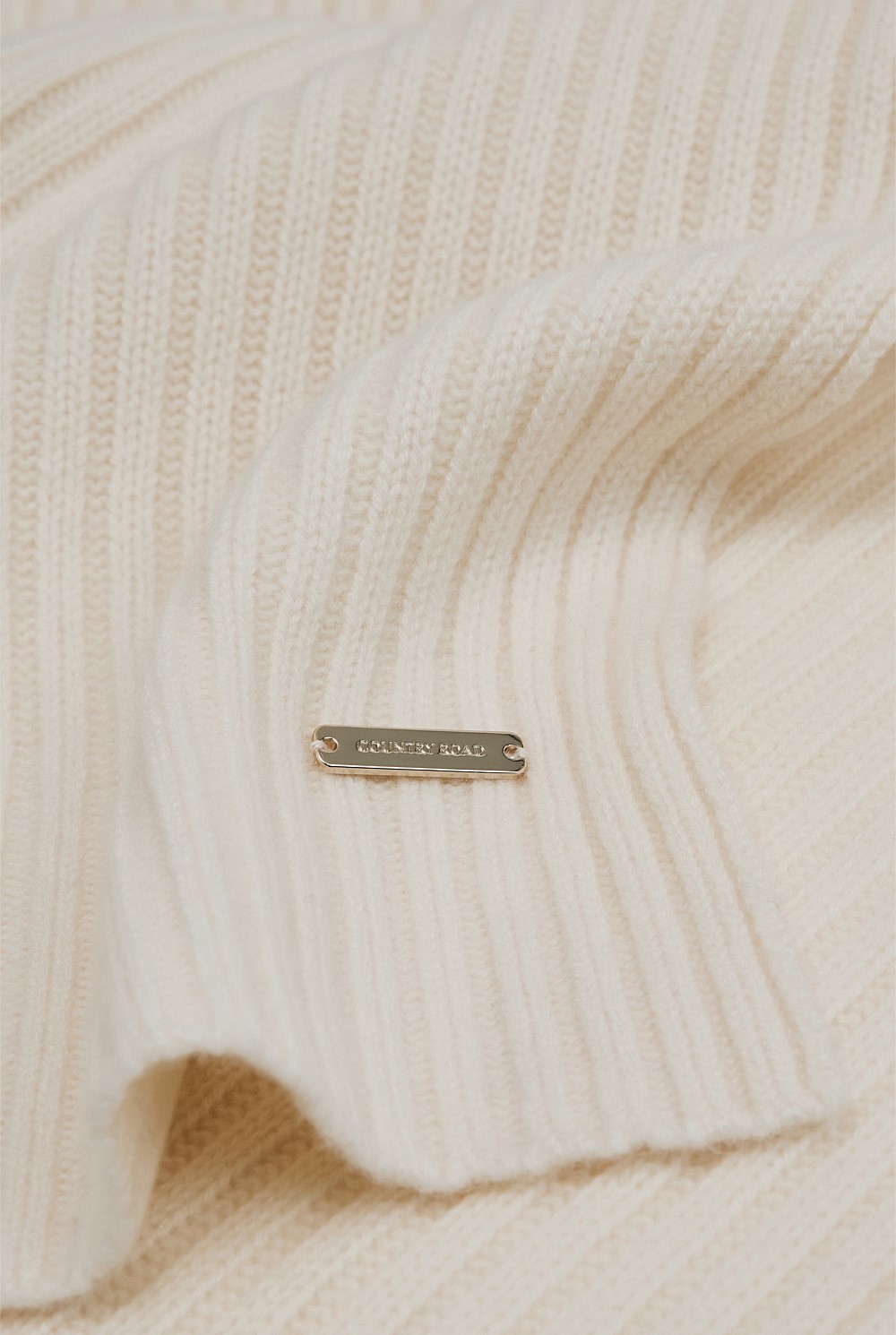 Wool Cashmere Rib Scarf