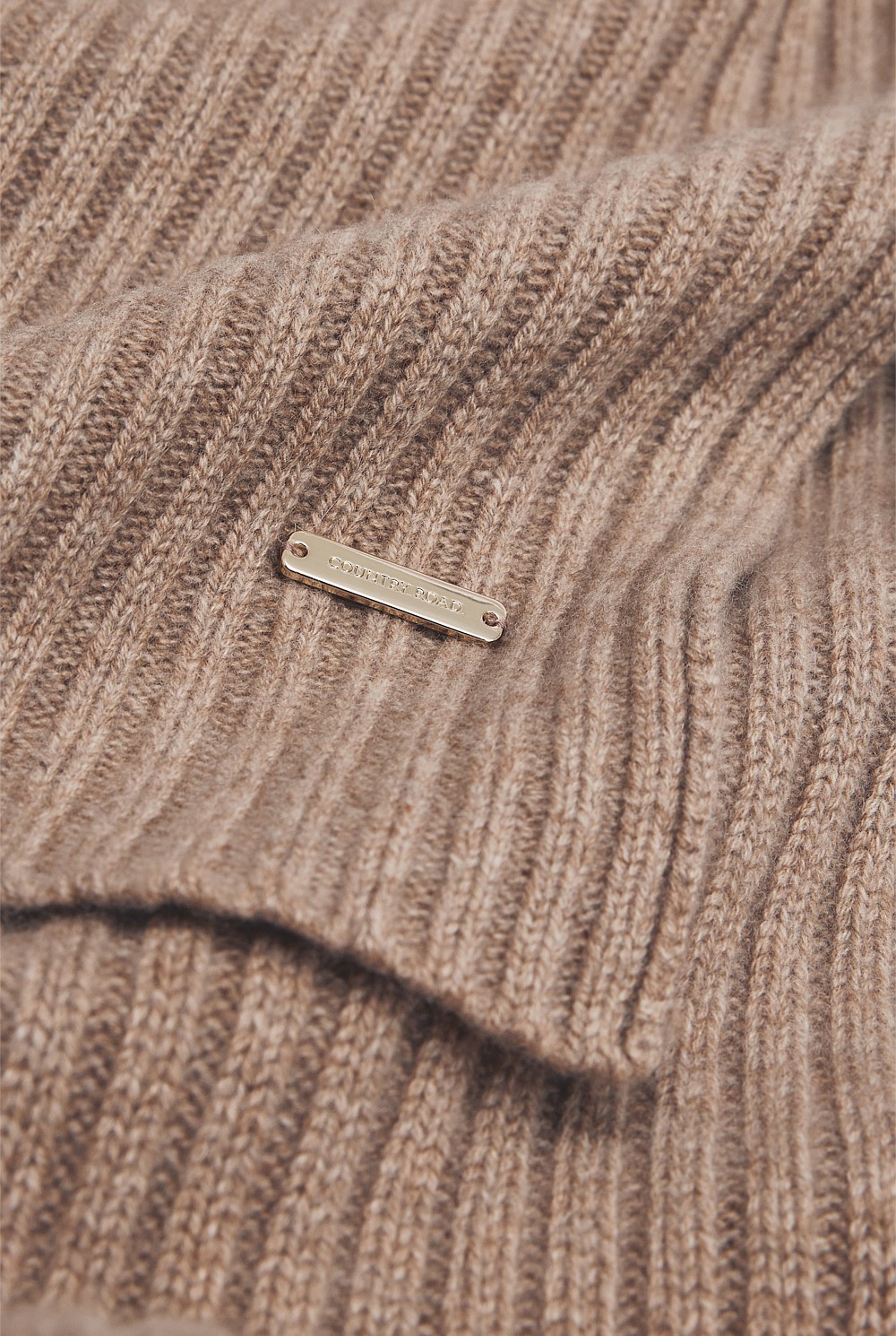 Wool Cashmere Rib Scarf