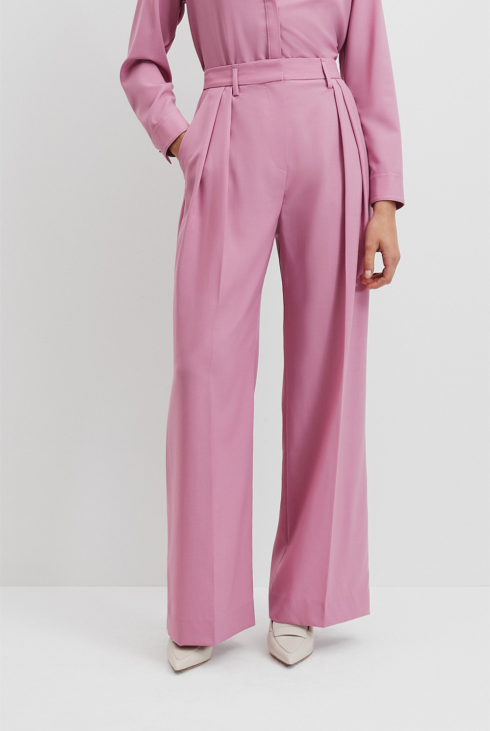 Pleat Wool Pant