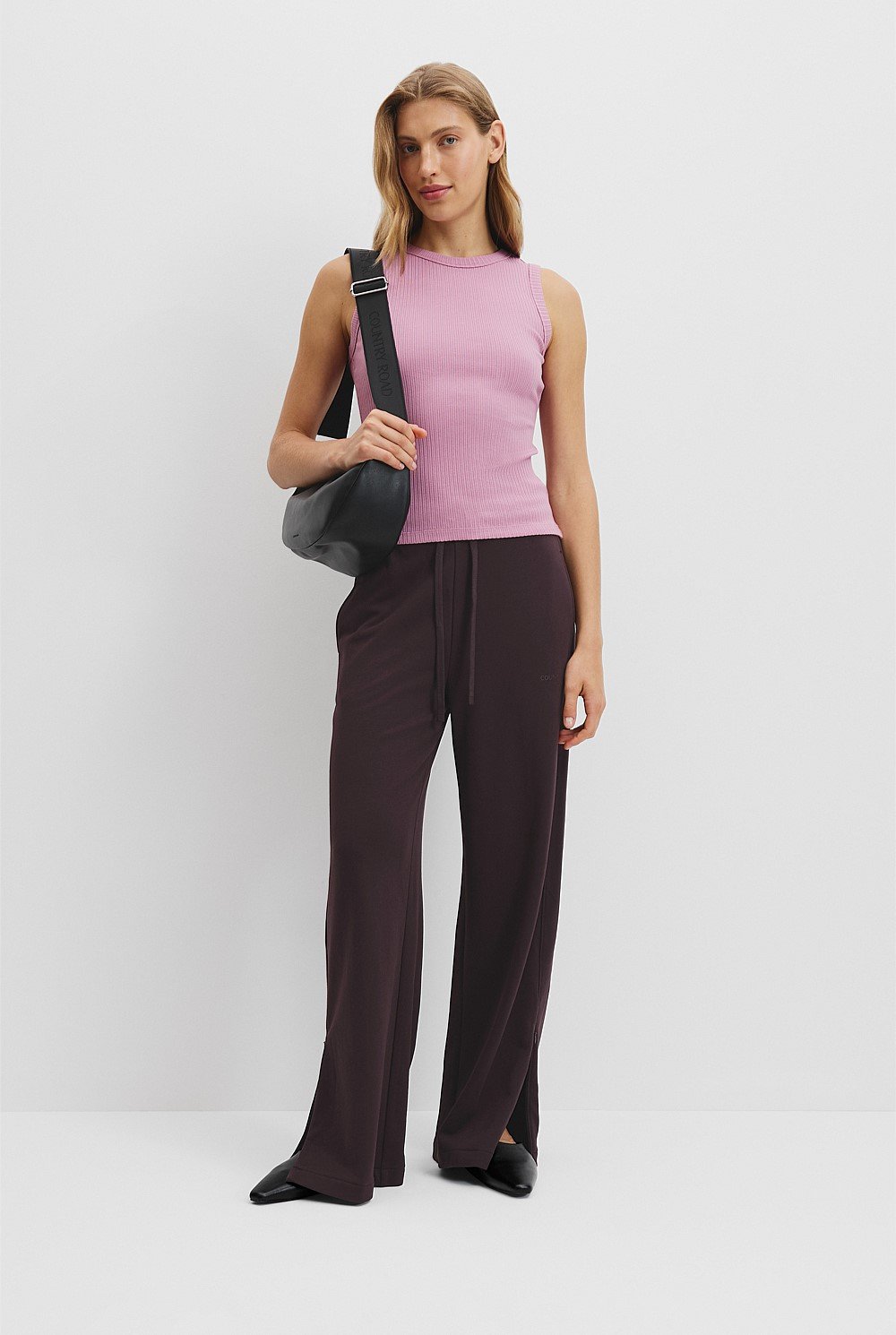 Australian Cotton Blend High Neck Rib Tank