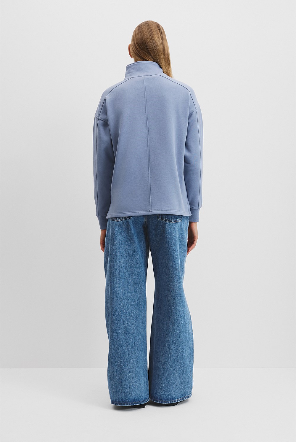 Australian Cotton Zip Collar Sweat