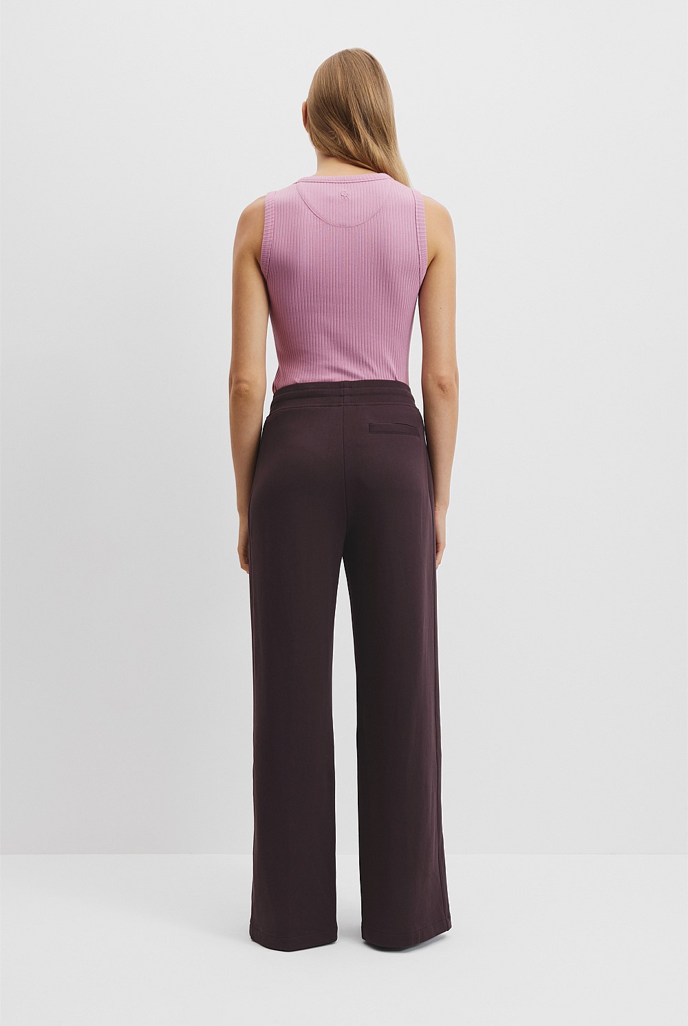 Australian Cotton Wide Leg Track Pant