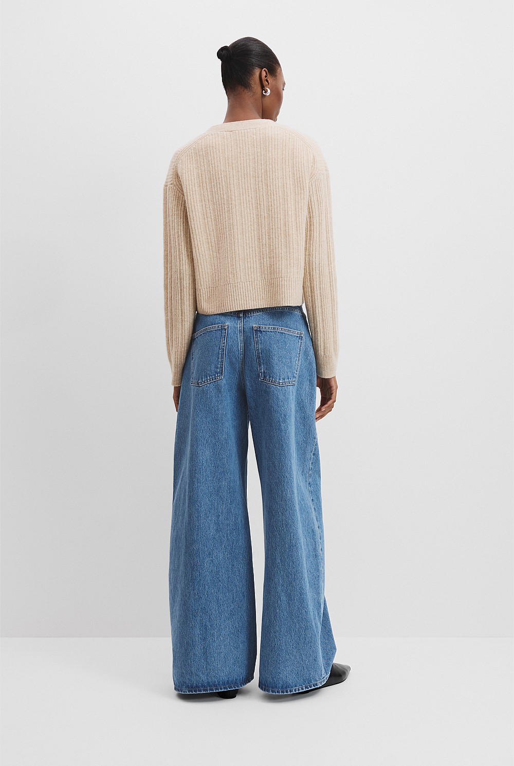 Australian Merino Wool Rib Knit Cardigan