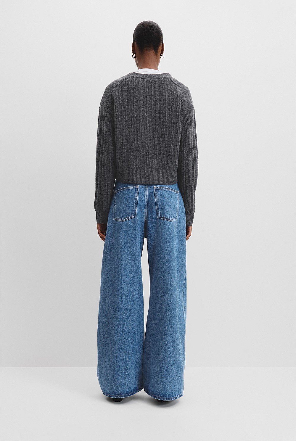 Australian Merino Wool Rib Knit Cardigan